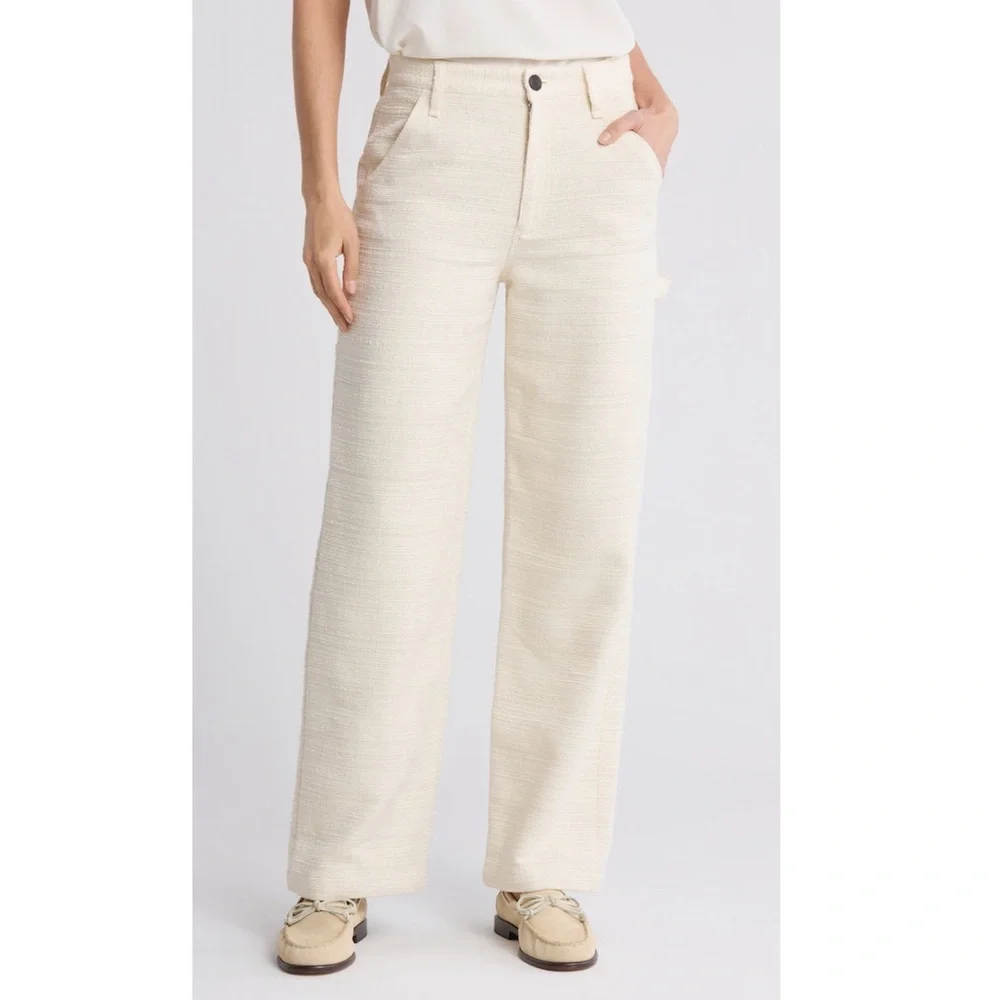 Rag & Bone Amaya Carpenter Pants in Ivory. - Picture 1 of 7